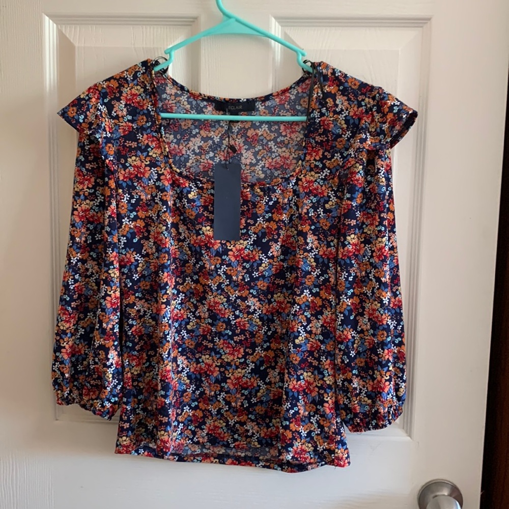 Eclair floral top NWT